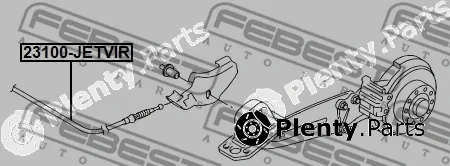 Febest 23100-JETVIR — Cable Pull, parking brake