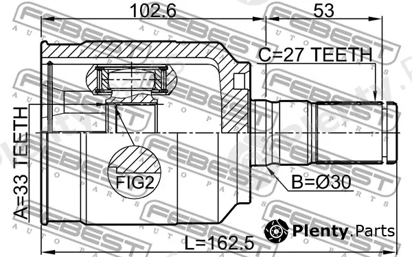 Febest 2211-D4224 — Joint Kit, drive shaft