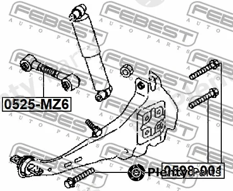 Febest 0598-001 — Fastening Bolt, control arm