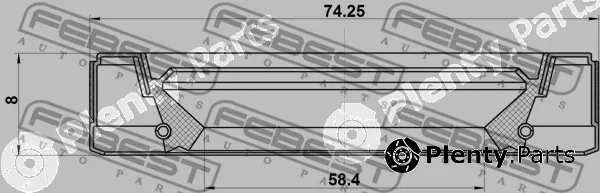 Febest 95GEY-60740808C — Shaft Seal, differential