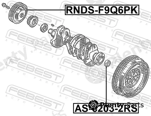Febest RNDS-F9Q6PK — Belt Pulley, crankshaft