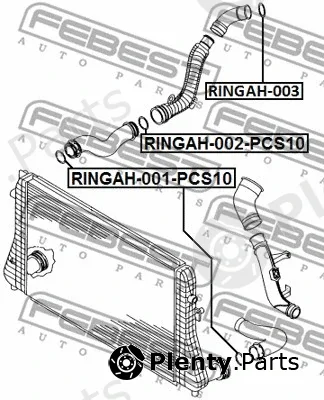 Febest RINGAH-002-PCS10 — Seal Ring, charge air hose
