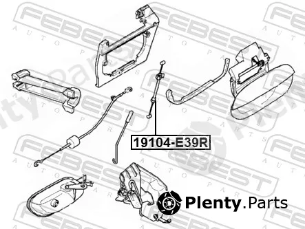 Febest 19104-E39R — Cable Pull, door release
