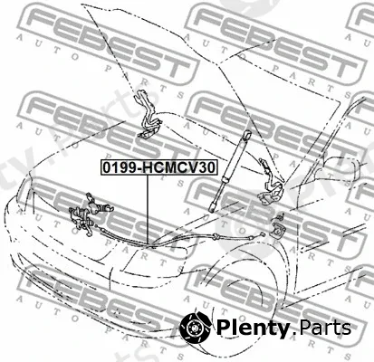 Febest 0199-HCMCV30 — Bonnet Cable