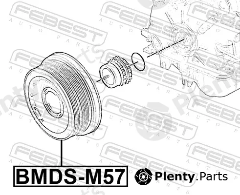 Febest BMDS-M57 — Belt Pulley, crankshaft