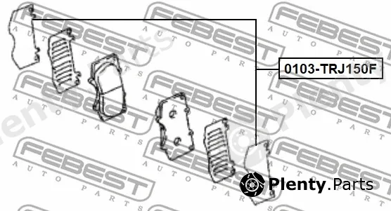 Febest 0103-TRJ150F — Accessory Kit, disc brake pad