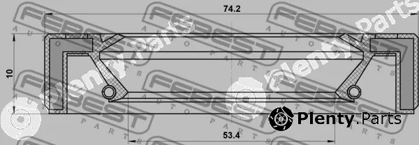 Febest 95GAY-55741010R — Shaft Seal, drive shaft