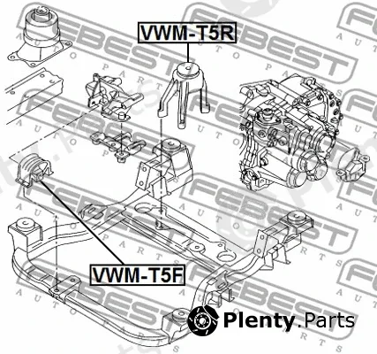 Febest VWM-T5F — Mounting, engine