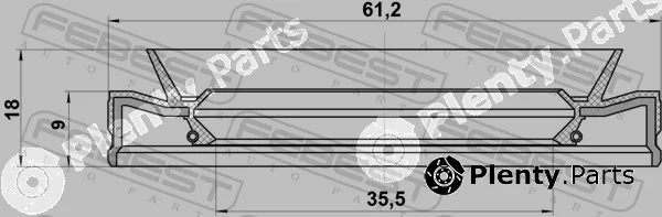 Febest 95HEY-37610918X — Shaft Seal, differential