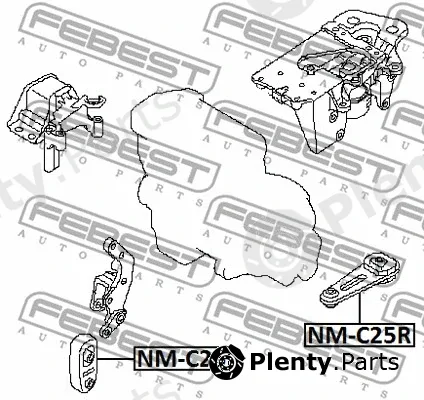 Febest NM-C25R — Mounting, engine