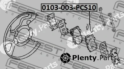 Febest 0103-003-PCS10 — Spring, disc brake pad