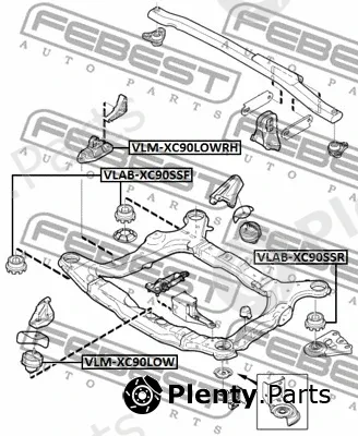 Febest VLM-XC90LOWRH — Mounting, engine