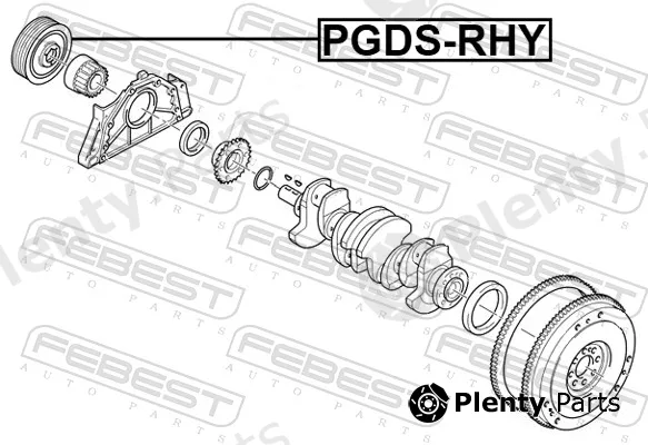 Febest PGDS-RHV — Belt Pulley, crankshaft