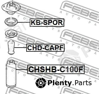 Febest KB-SPOR — Rolling Bearing, suspension strut support mount