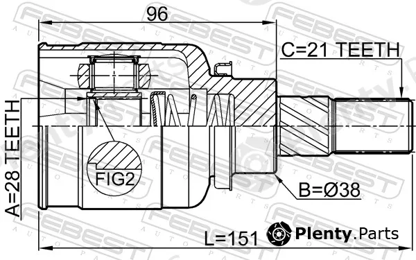 Febest 2411-DUSTR — Joint Kit, drive shaft