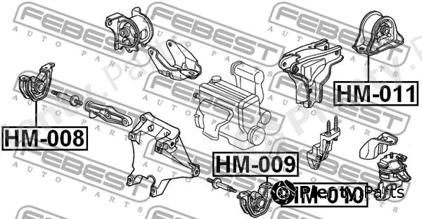 Mounting, engine