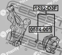 Febest 1282-D3F — Wheel Hub