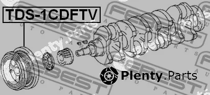 Febest TDS-1CDFTV — Belt Pulley, crankshaft