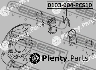 Febest 0103-004-PCS10 — Spring, disc brake pad