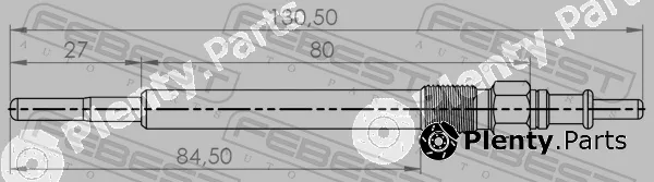 Febest 16642-001 — Glow Plug