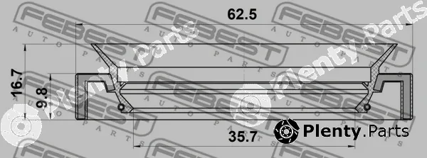 Febest 95JAS-37621017R — Shaft Seal, manual transmission main shaft