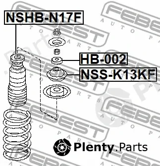 Febest NSS-K13KF — Suspension Strut Support Mount