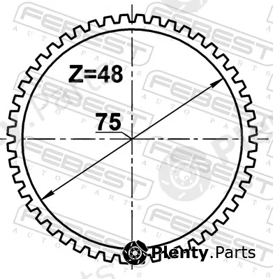 Febest RABS-DUSTA48 — Sensor Ring, ABS