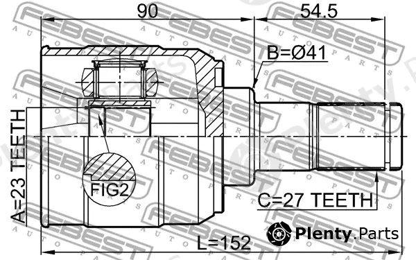 Febest 1211-CREMTLH — Joint Kit, drive shaft