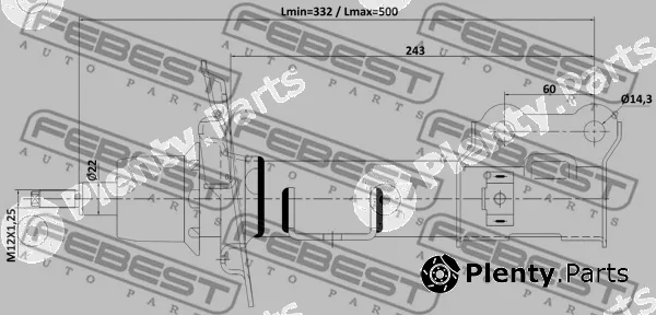 Febest 12110-014FR — Shock Absorber