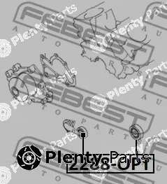 Febest 2288-OPT — Deflection/Guide Pulley, V-ribbed belt