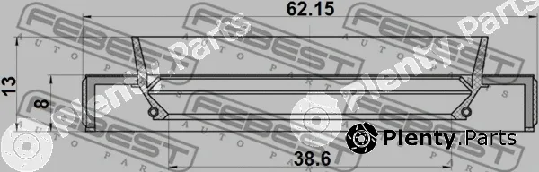 Febest 95HBY-40620813C — Shaft Seal, differential