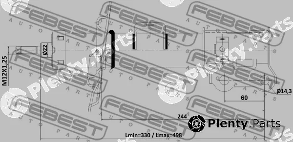 Febest 22110-004FL — Shock Absorber