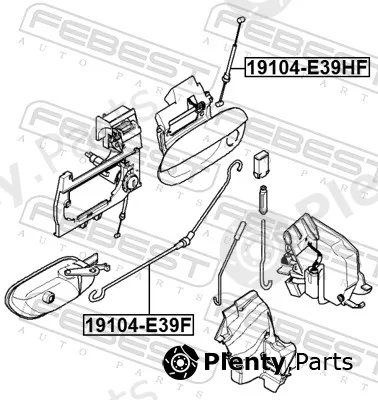 Febest 19104-E39HF — Cable Pull, door release