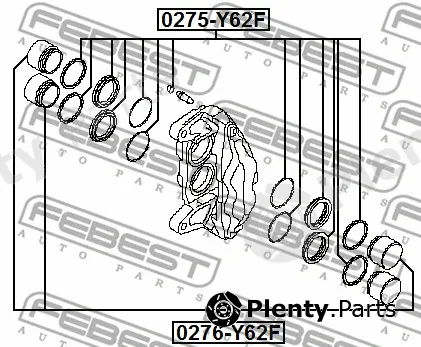 Febest 0276-Y62F — Piston, brake caliper