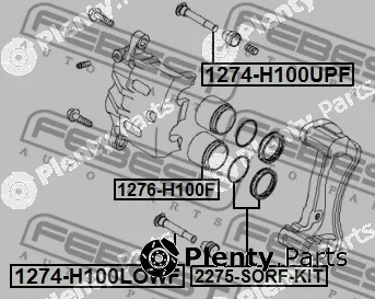 Febest 1274-H100LOWF — Guide Bolt, brake caliper