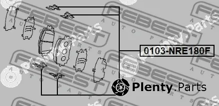 Febest 0103-NRE180F — Accessory Kit, disc brake pad