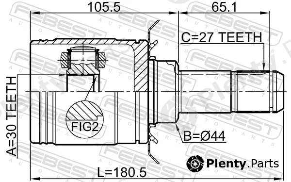 Febest 1911-F30R — Joint Kit, drive shaft