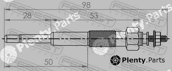 Febest 01642-003 — Glow Plug
