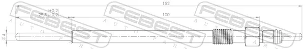 Febest 28642-002 — Glow Plug