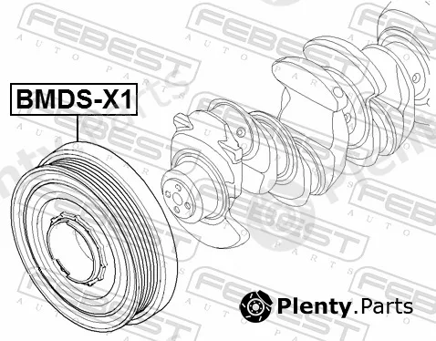 Febest BMDS-N47 — Belt Pulley, crankshaft