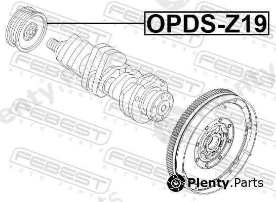 Febest OPDS-Z19 — Belt Pulley, crankshaft