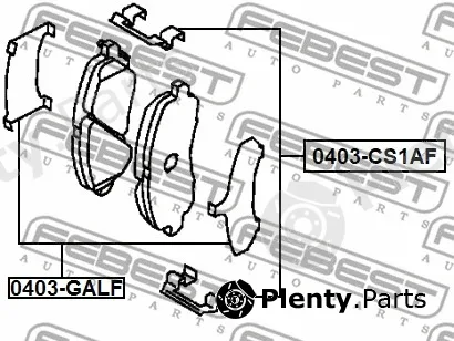 Febest 0403-CS1AF — Accessory Kit, disc brake pad