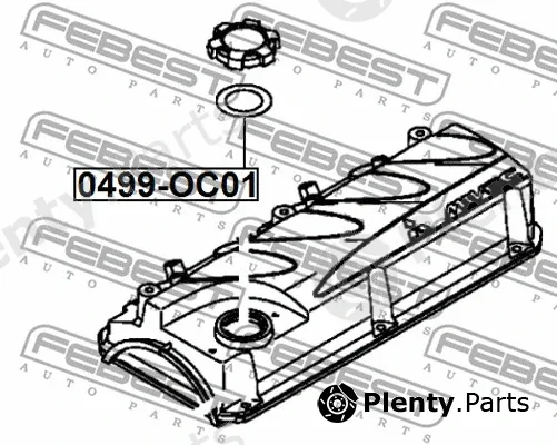 Febest 0499-OC01 — Seal, oil filler neck cap