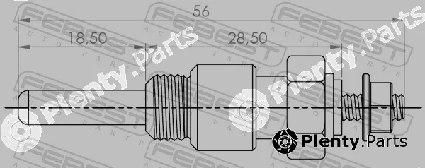 Febest 21642-002 — Glow Plug, auxiliary heater