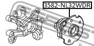 Febest 3582-NL32WDR — Wheel Hub