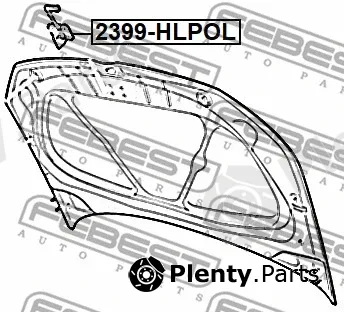 Febest 2399-HLPOL — Bonnet Lock