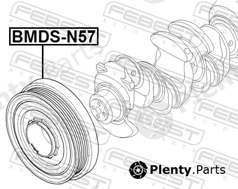 Febest BMDS-N57 — Belt Pulley, crankshaft
