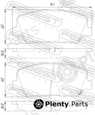 Febest 2201-CEEDF — Brake Pad Set, disc brake