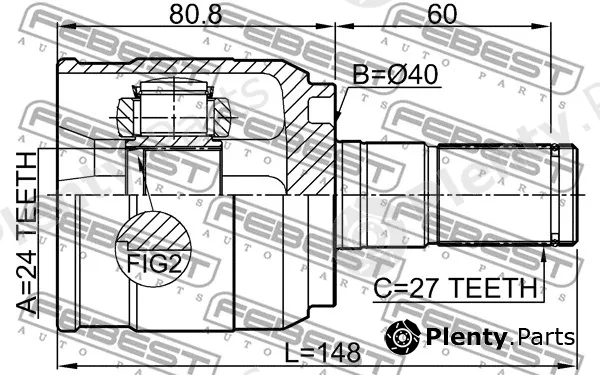 Febest 1211-CRE20LH — Joint Kit, drive shaft
