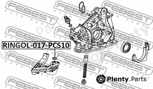 Febest RINGOL-017-PCS10 — Seal, oil strainer